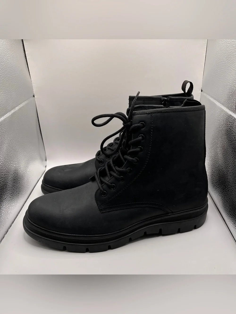 NWOB ALDO Graveldiver Waterproof Boot (Men) size 12 black combat lace waterproof
